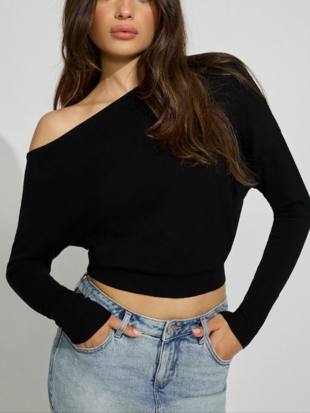 GARAGE Rae Asymmetric Fine Sweater